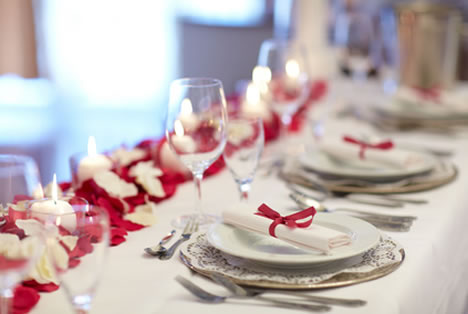 Die festliche Tafel ~ Stilkunde zu Gedeck und Eindecken ~ Essen bei Ihrer Hochzeitsfeier
